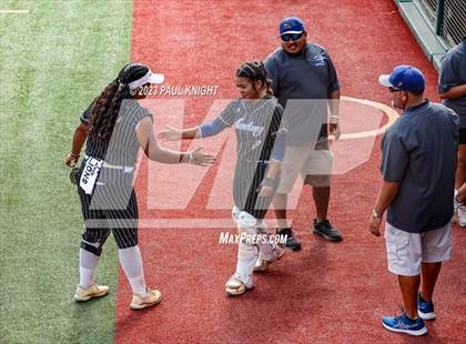Thumbnail 1 in Grandview vs. Santa Gertrudis Academy (UIL 3A Softball Semifinal) photogallery.