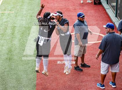 Thumbnail 3 in Grandview vs. Santa Gertrudis Academy (UIL 3A Softball Semifinal) photogallery.