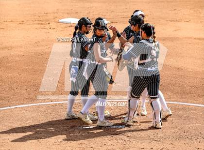 Thumbnail 1 in Grandview vs. Santa Gertrudis Academy (UIL 3A Softball Semifinal) photogallery.
