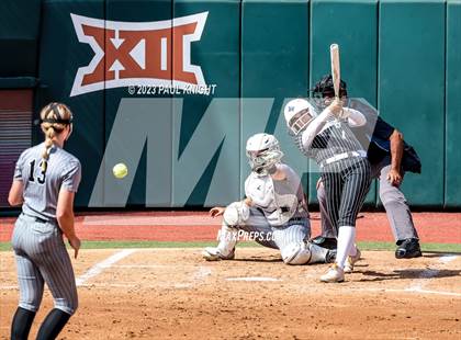 Thumbnail 1 in Grandview vs. Santa Gertrudis Academy (UIL 3A Softball Semifinal) photogallery.