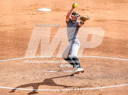 Thumbnail 3 in Grandview vs. Santa Gertrudis Academy (UIL 3A Softball Semifinal) photogallery.