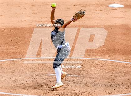 Thumbnail 3 in Grandview vs. Santa Gertrudis Academy (UIL 3A Softball Semifinal) photogallery.