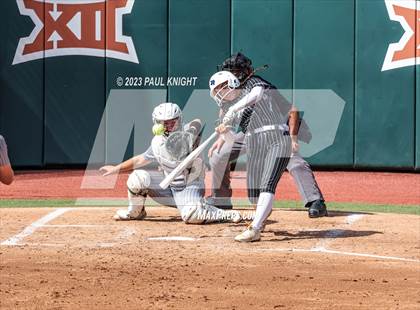 Thumbnail 3 in Grandview vs. Santa Gertrudis Academy (UIL 3A Softball Semifinal) photogallery.