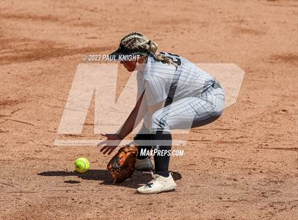 Thumbnail 2 in Grandview vs. Santa Gertrudis Academy (UIL 3A Softball Semifinal) photogallery.