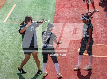 Thumbnail 1 in Grandview vs. Santa Gertrudis Academy (UIL 3A Softball Semifinal) photogallery.