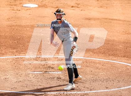 Thumbnail 1 in Grandview vs. Santa Gertrudis Academy (UIL 3A Softball Semifinal) photogallery.