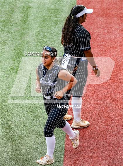 Thumbnail 3 in Grandview vs. Santa Gertrudis Academy (UIL 3A Softball Semifinal) photogallery.