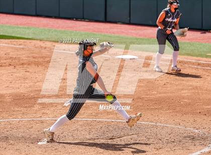 Thumbnail 2 in Grandview vs. Santa Gertrudis Academy (UIL 3A Softball Semifinal) photogallery.