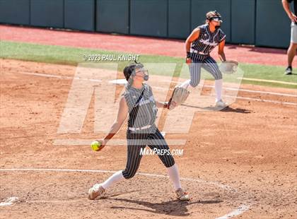 Thumbnail 3 in Grandview vs. Santa Gertrudis Academy (UIL 3A Softball Semifinal) photogallery.