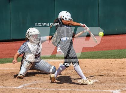 Thumbnail 3 in Grandview vs. Santa Gertrudis Academy (UIL 3A Softball Semifinal) photogallery.