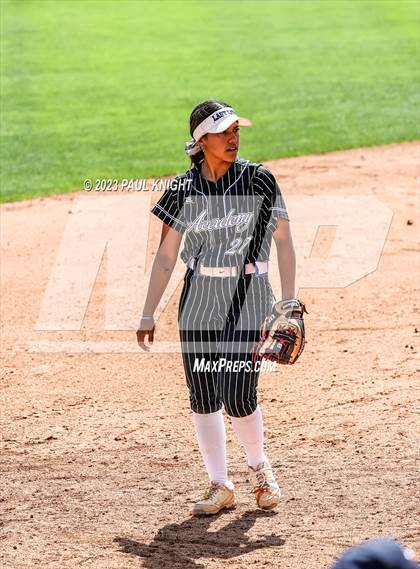 Thumbnail 3 in Grandview vs. Santa Gertrudis Academy (UIL 3A Softball Semifinal) photogallery.