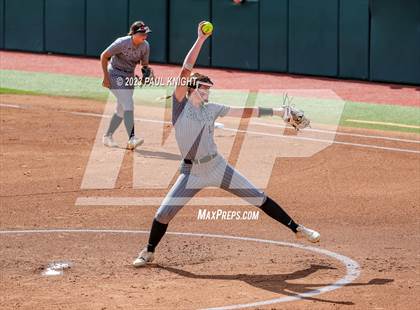 Thumbnail 3 in Grandview vs. Santa Gertrudis Academy (UIL 3A Softball Semifinal) photogallery.