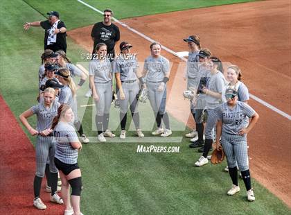 Thumbnail 3 in Grandview vs. Santa Gertrudis Academy (UIL 3A Softball Semifinal) photogallery.