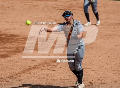 Thumbnail 3 in Grandview vs. Santa Gertrudis Academy (UIL 3A Softball Semifinal) photogallery.