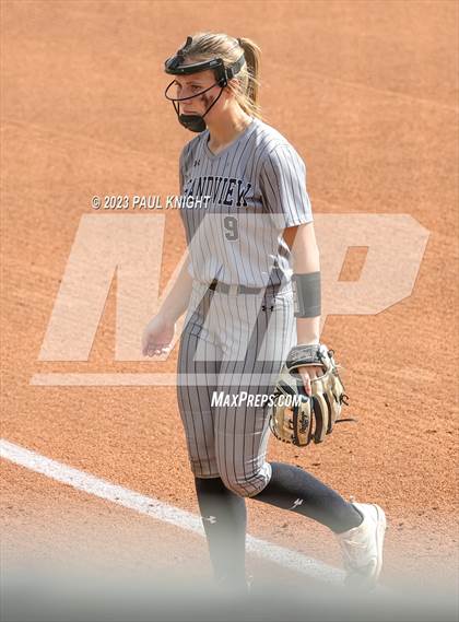 Thumbnail 2 in Grandview vs. Santa Gertrudis Academy (UIL 3A Softball Semifinal) photogallery.
