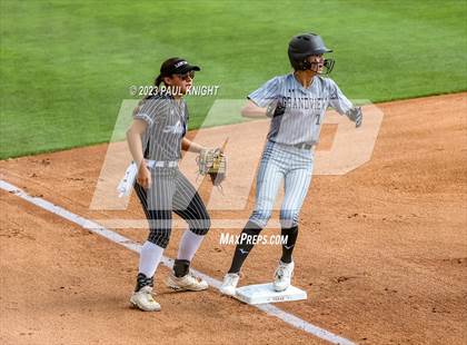 Thumbnail 1 in Grandview vs. Santa Gertrudis Academy (UIL 3A Softball Semifinal) photogallery.