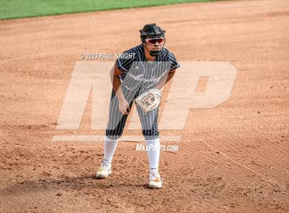 Thumbnail 3 in Grandview vs. Santa Gertrudis Academy (UIL 3A Softball Semifinal) photogallery.