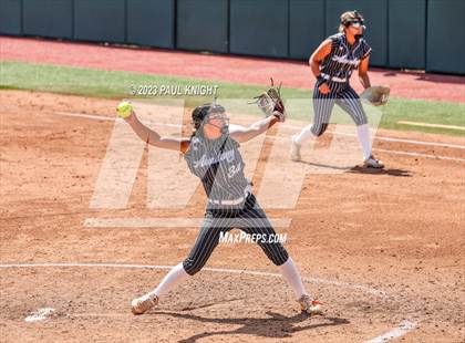 Thumbnail 1 in Grandview vs. Santa Gertrudis Academy (UIL 3A Softball Semifinal) photogallery.