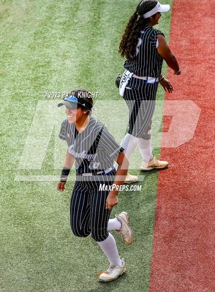 Thumbnail 2 in Grandview vs. Santa Gertrudis Academy (UIL 3A Softball Semifinal) photogallery.