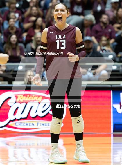 Thumbnail 2 in Iola vs. Crawford (UIL 2A D2 Volleyball Final) photogallery.