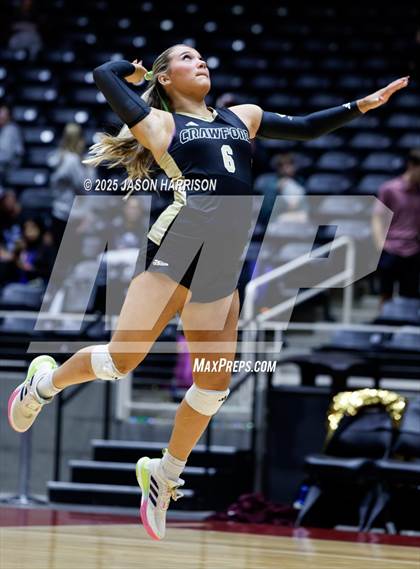 Thumbnail 1 in Iola vs. Crawford (UIL 2A D2 Volleyball Final) photogallery.