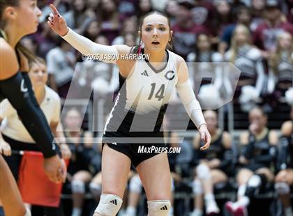 Thumbnail 2 in Iola vs. Crawford (UIL 2A D2 Volleyball Final) photogallery.