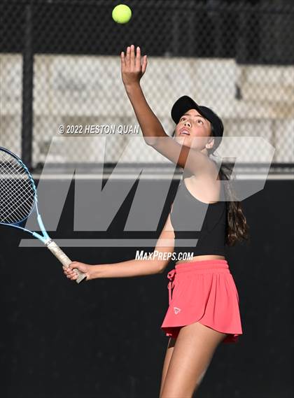 Thumbnail 3 in CIF-SS Girls Indvidual Tennis (Quarter Finals) photogallery.