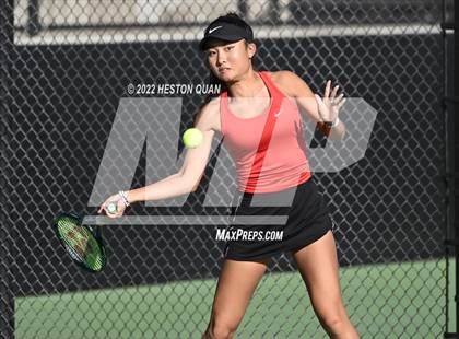 Thumbnail 3 in CIF-SS Girls Indvidual Tennis (Quarter Finals) photogallery.