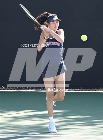 Thumbnail 3 in CIF-SS Girls Indvidual Tennis (Quarter Finals) photogallery.