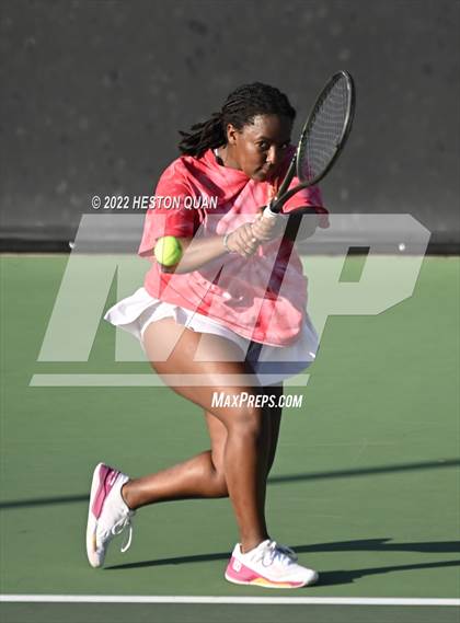Thumbnail 2 in CIF-SS Girls Indvidual Tennis (Quarter Finals) photogallery.