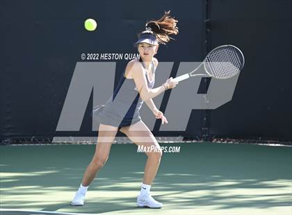 Thumbnail 3 in CIF-SS Girls Indvidual Tennis (Quarter Finals) photogallery.
