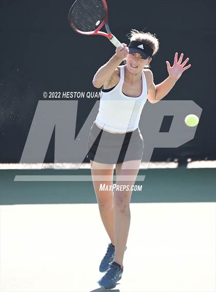 Thumbnail 2 in CIF-SS Girls Indvidual Tennis (Quarter Finals) photogallery.
