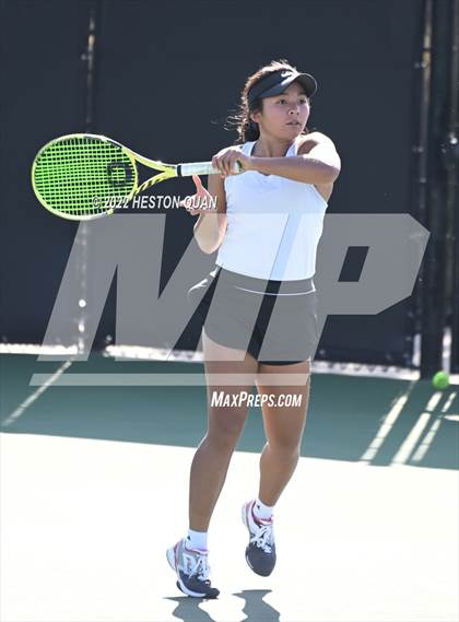 Thumbnail 3 in CIF-SS Girls Indvidual Tennis (Quarter Finals) photogallery.