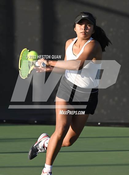Thumbnail 2 in CIF-SS Girls Indvidual Tennis (Quarter Finals) photogallery.