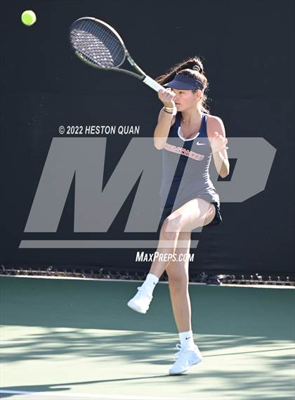 Thumbnail 3 in CIF-SS Girls Indvidual Tennis (Quarter Finals) photogallery.