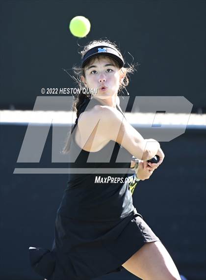 Thumbnail 3 in CIF-SS Girls Indvidual Tennis (Quarter Finals) photogallery.