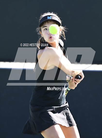 Thumbnail 1 in CIF-SS Girls Indvidual Tennis (Quarter Finals) photogallery.