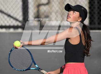 Thumbnail 2 in CIF-SS Girls Indvidual Tennis (Quarter Finals) photogallery.
