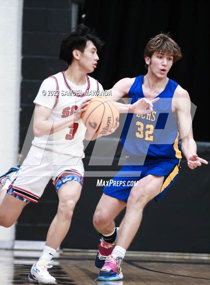 Thumbnail 3 in Bakersfield Christian vs  Santa Clarita Christian (The Warrior Showcase) photogallery.