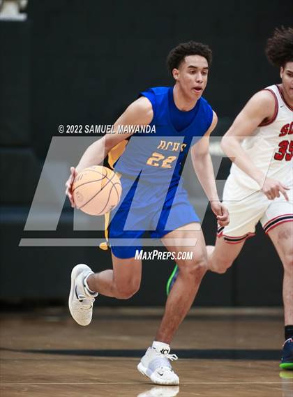Thumbnail 3 in Bakersfield Christian vs  Santa Clarita Christian (The Warrior Showcase) photogallery.