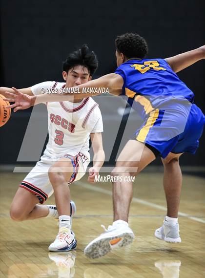 Thumbnail 3 in Bakersfield Christian vs  Santa Clarita Christian (The Warrior Showcase) photogallery.