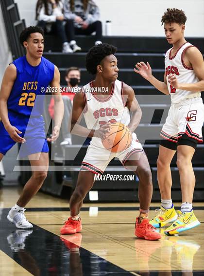 Thumbnail 2 in Bakersfield Christian vs  Santa Clarita Christian (The Warrior Showcase) photogallery.