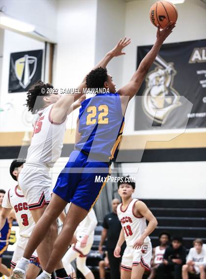 Thumbnail 3 in Bakersfield Christian vs  Santa Clarita Christian (The Warrior Showcase) photogallery.