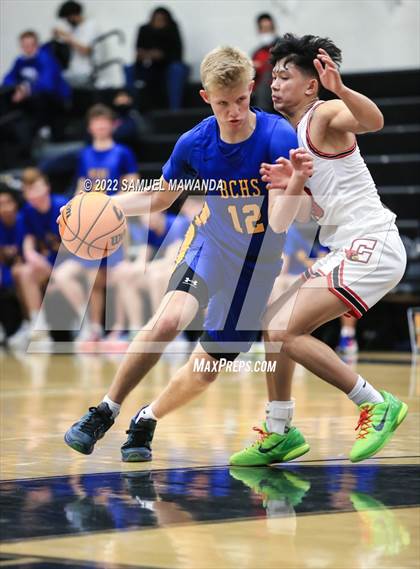 Thumbnail 3 in Bakersfield Christian vs  Santa Clarita Christian (The Warrior Showcase) photogallery.