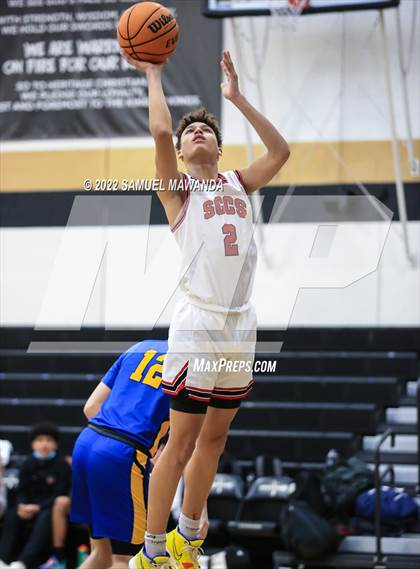 Thumbnail 3 in Bakersfield Christian vs  Santa Clarita Christian (The Warrior Showcase) photogallery.