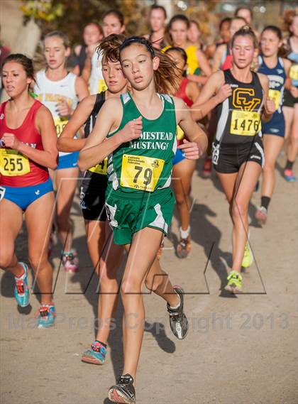Thumbnail 2 in CIF State Cross Country Championships (Girls D1) photogallery.