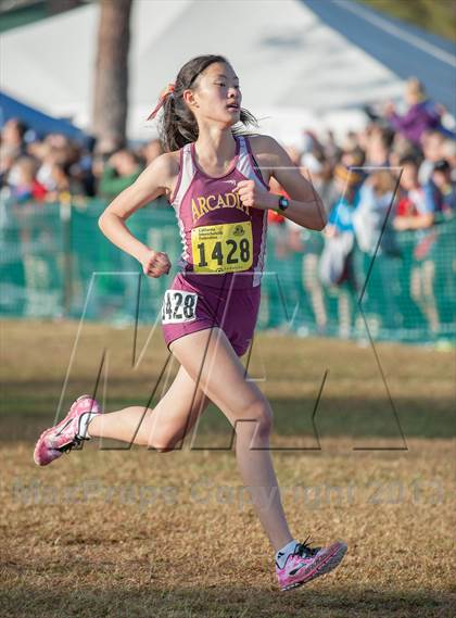 Thumbnail 2 in CIF State Cross Country Championships (Girls D1) photogallery.