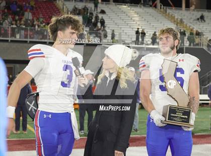 Thumbnail 1 in Folsom vs. St. Bonaventure (CIF Division 1-A State Final) photogallery.