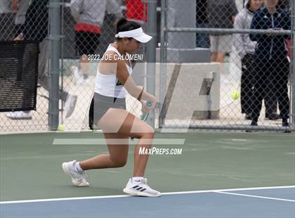 Thumbnail 2 in Bridgeland vs Southlake Carroll (UIL 6A Girls Doubles Tennis State Quarterfinal) photogallery.