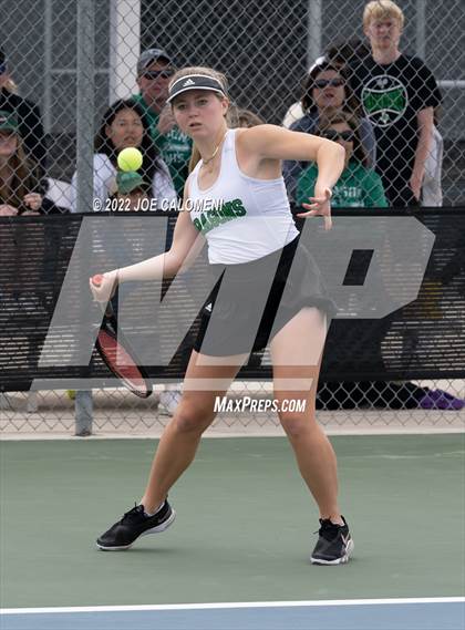 Thumbnail 1 in Bridgeland vs Southlake Carroll (UIL 6A Girls Doubles Tennis State Quarterfinal) photogallery.